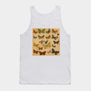 Butterflies Gold Tank Top